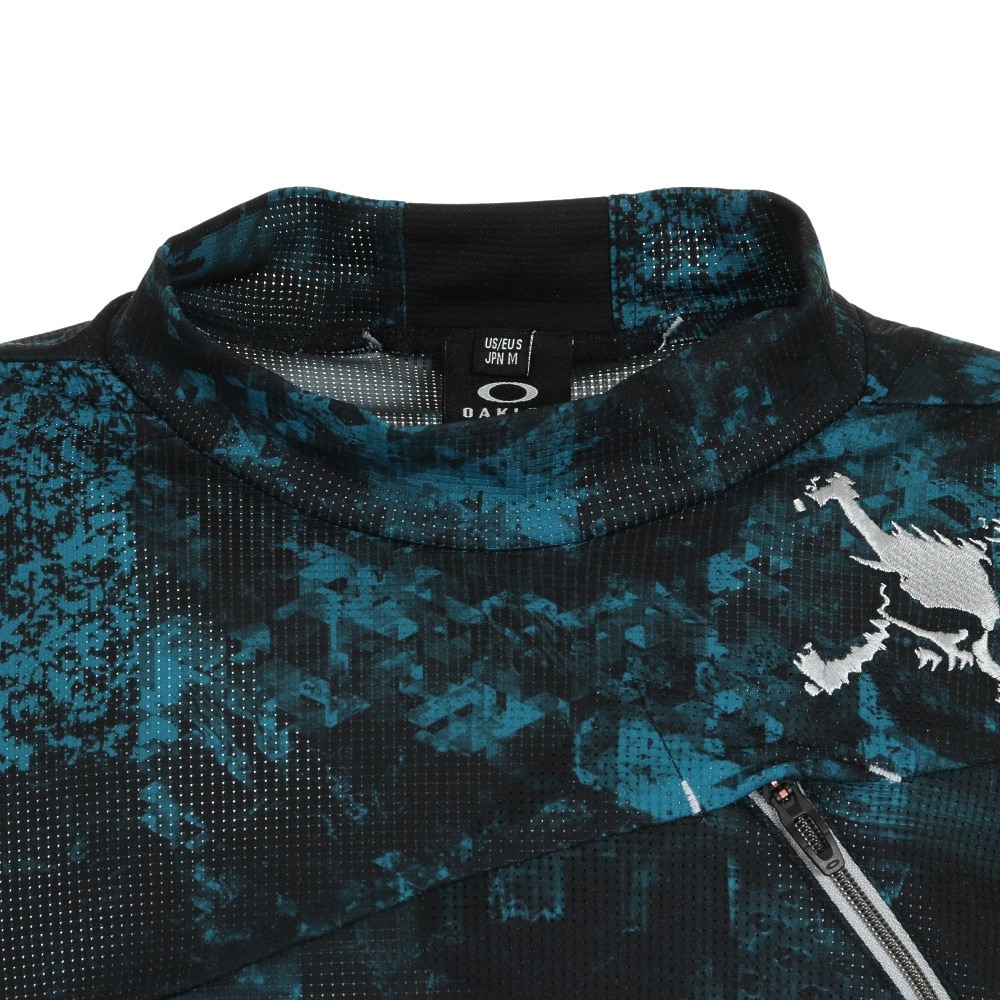 オークリー（OAKLEY）（メンズ）ゴルフウェア 吸汗 速乾 接触冷感 半袖 アイシー ブレス デジタル モック FOA405139-00G