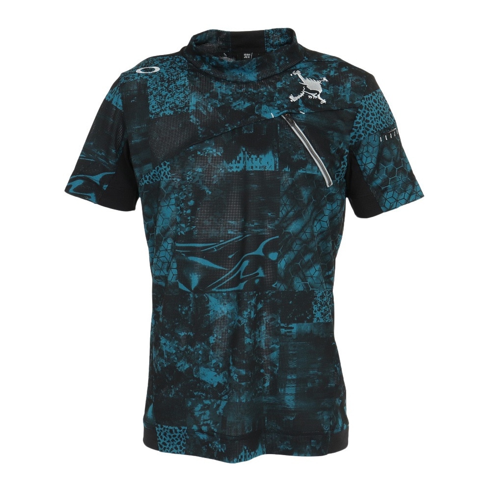 オークリー（OAKLEY）（メンズ）ゴルフウェア 吸汗 速乾 接触冷感 半袖 アイシー ブレス デジタル モック FOA405139-00G