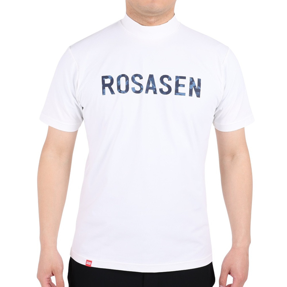 ROSASEN（メンズ）ゴルフウェア  半袖 メンズ ソロナ天竺半袖モックネックシャツ 044-28242-005