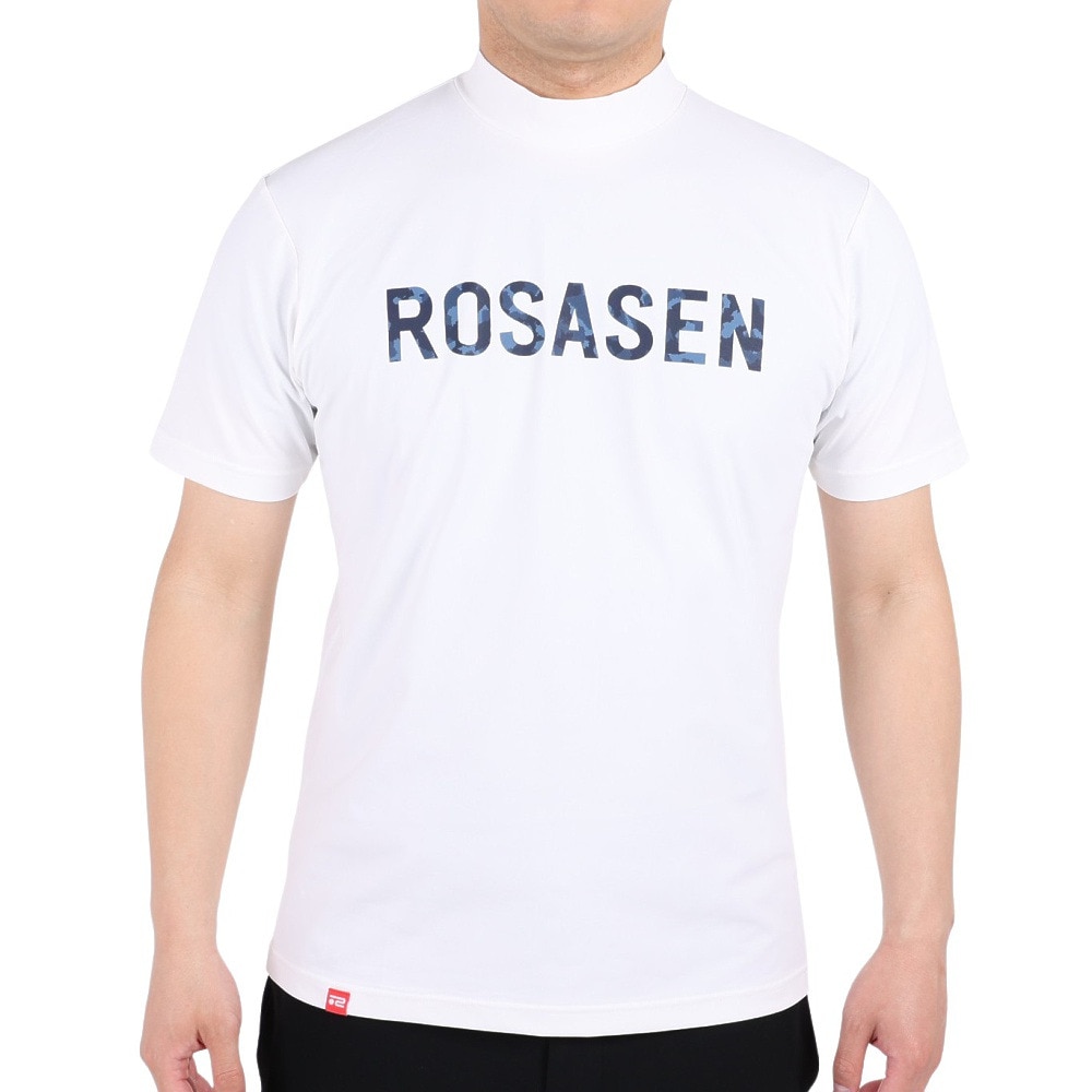 ROSASEN（メンズ）ゴルフウェア 半袖 メンズ ソロナ天竺半袖モックネックシャツ 044-28242-005