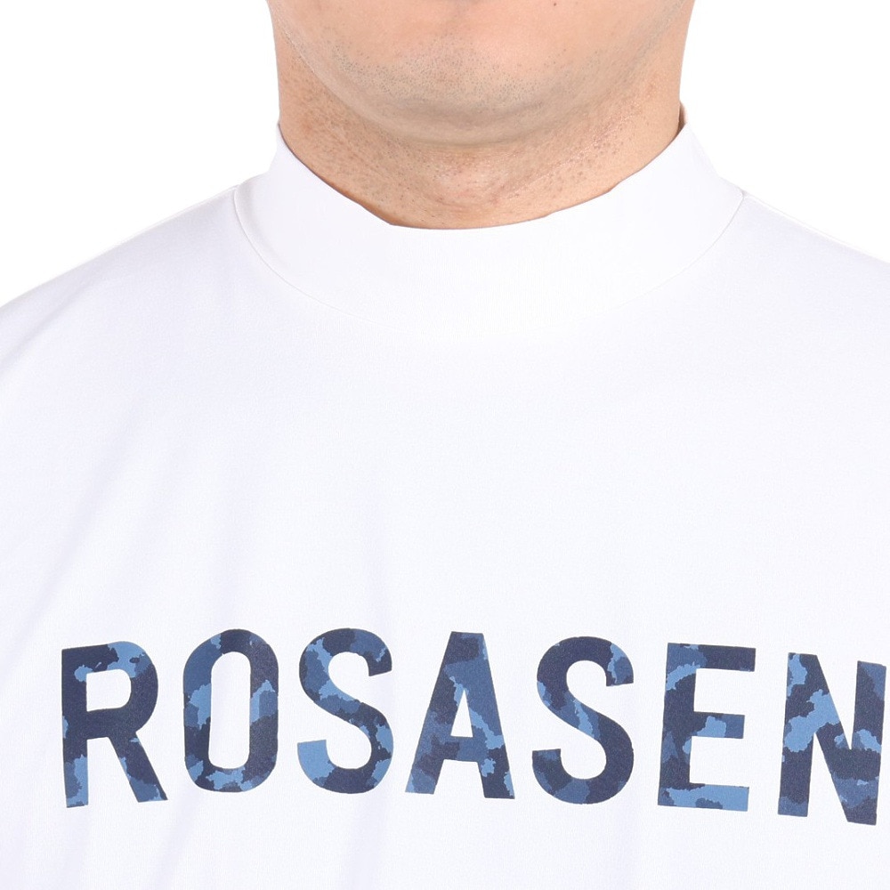 ROSASEN（メンズ）ゴルフウェア  半袖 メンズ ソロナ天竺半袖モックネックシャツ 044-28242-005