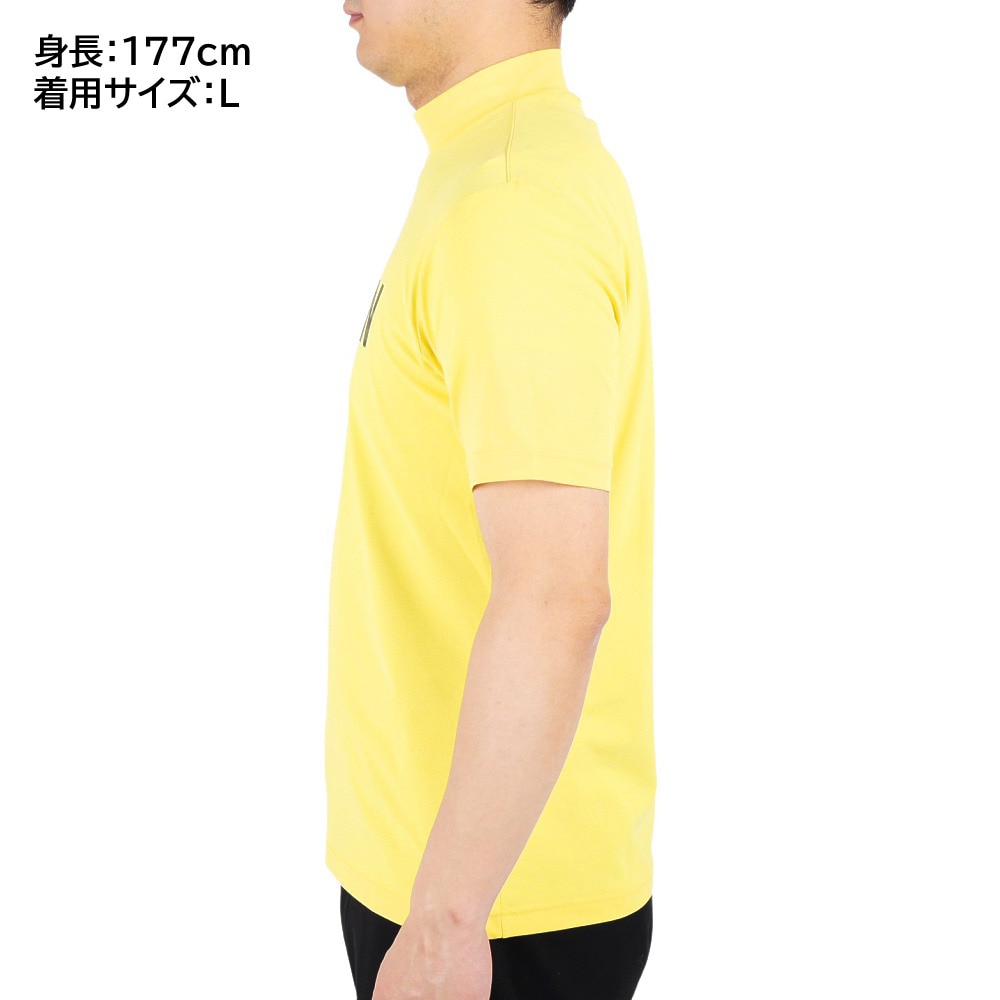 ROSASEN（メンズ）ゴルフウェア 吸汗 速乾 ソロナ 天竺 半袖 モックネック シャツ 044-28242-032