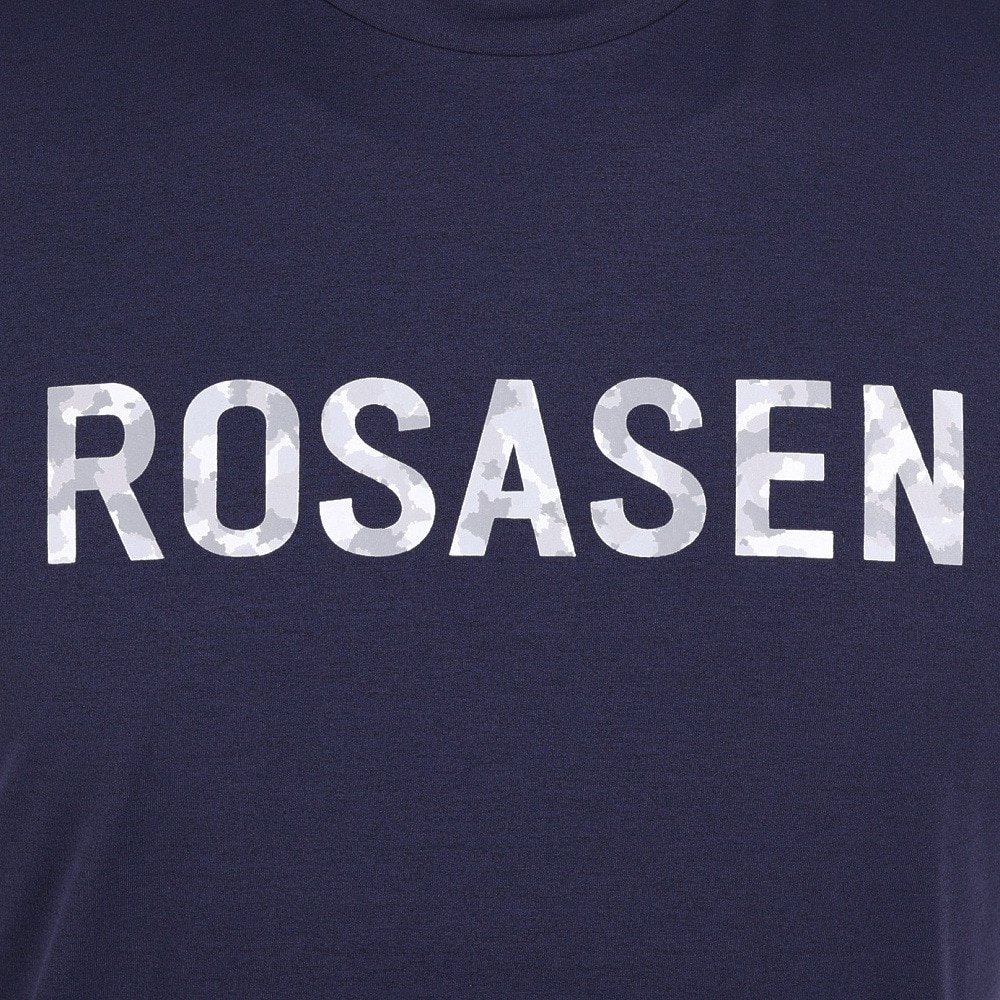ROSASEN（メンズ）ゴルフウェア 吸汗 速乾 ソロナ天竺 半袖 モックネック シャツ 044-28242-098