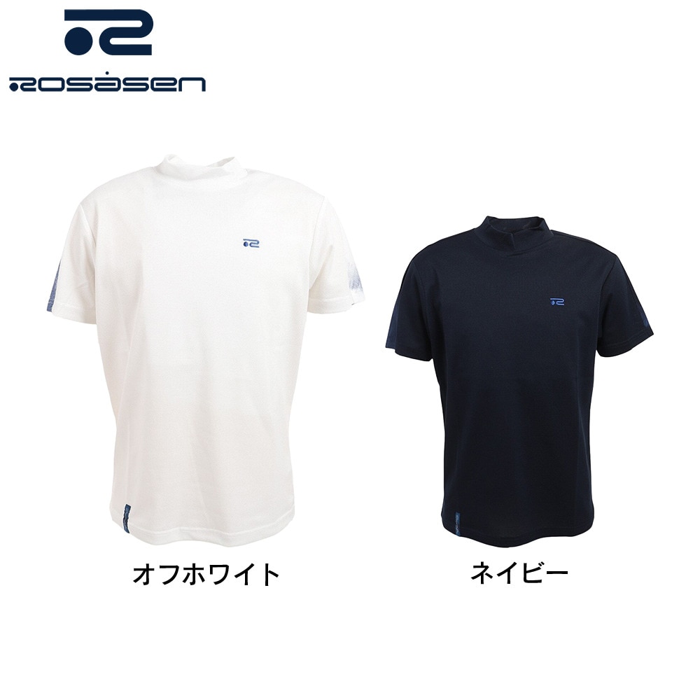 ROSASEN（メンズ）ゴルフウェア 吸汗 速乾 モックネック ドライカノコストレッチ半袖モックネック 044-28442-098