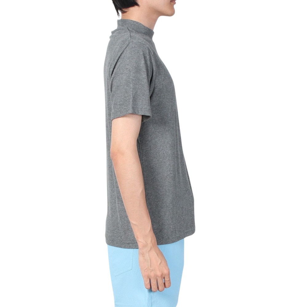 ROSASEN（メンズ）ゴルフウェア 吸水速乾 接触冷感 半袖 A-Line クールVパイル モックTシャツ 047-28441-015