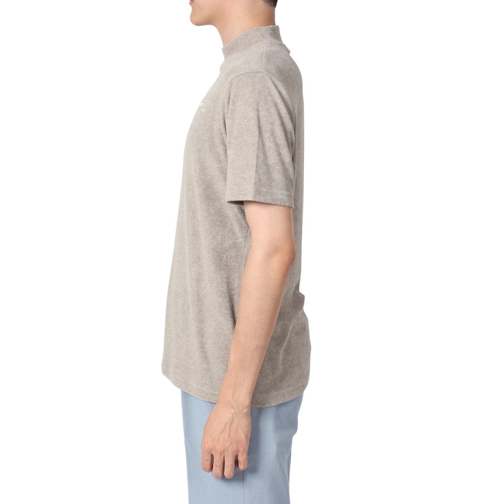 ROSASEN（メンズ）ゴルフウェア 吸水速乾 接触冷感 半袖 A-Line クールVパイル モックTシャツ 047-28441-052