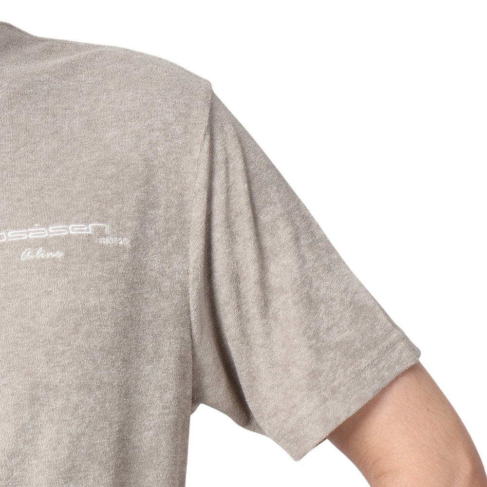 ROSASEN（メンズ）ゴルフウェア 吸水速乾 接触冷感 半袖 A-Line クールVパイル モックTシャツ 047-28441-052