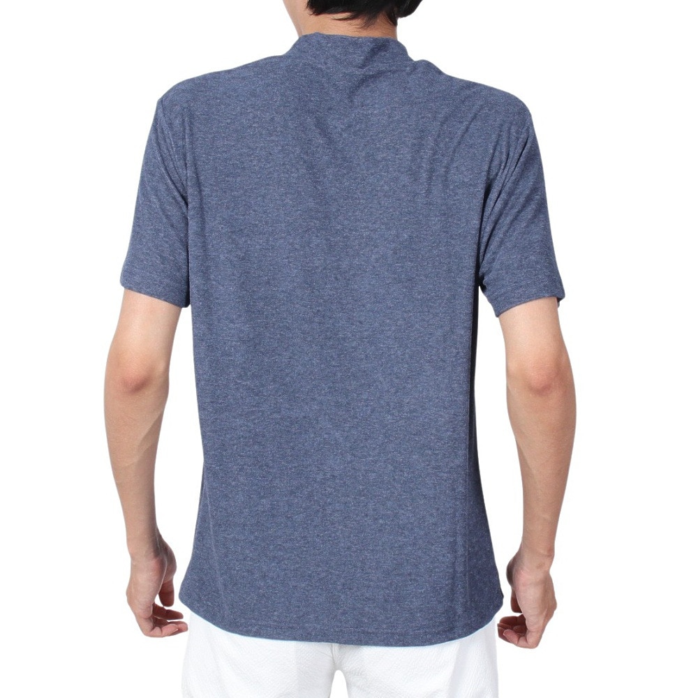ROSASEN（メンズ）ゴルフウェア 吸水速乾 接触冷感 半袖 A-Line クールVパイル モックTシャツ 047-28441-098