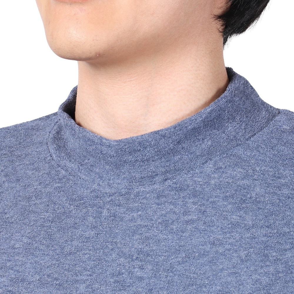 ROSASEN（メンズ）ゴルフウェア 吸水速乾 接触冷感 半袖 A-Line クールVパイル モックTシャツ 047-28441-098