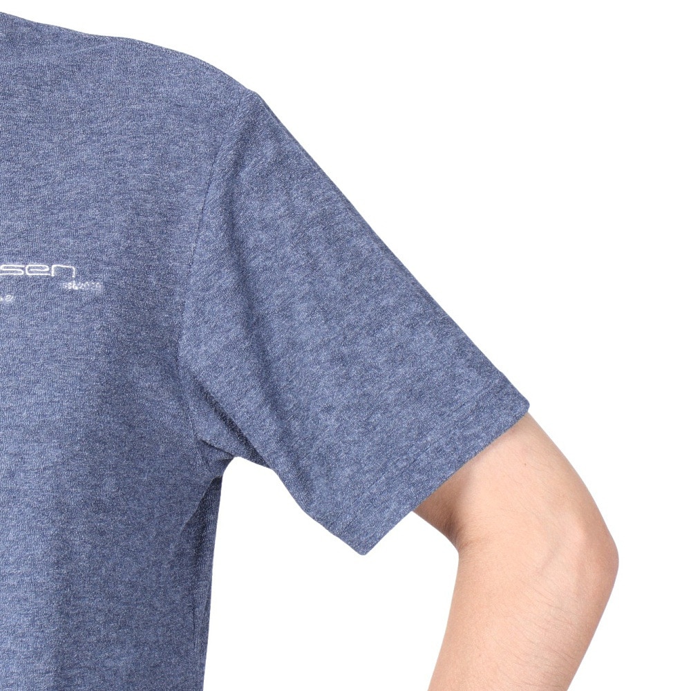 ROSASEN（メンズ）ゴルフウェア 吸水速乾 接触冷感 半袖 A-Line クールVパイル モックTシャツ 047-28441-098