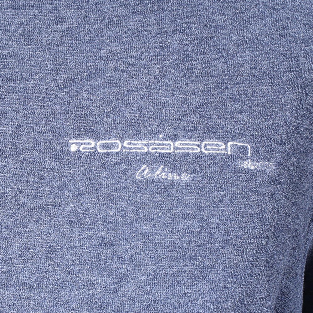 ROSASEN（メンズ）ゴルフウェア 吸水速乾 接触冷感 半袖 A-Line クールVパイル モックTシャツ 047-28441-098