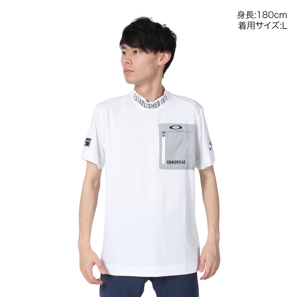 オークリー（OAKLEY）（メンズ）ゴルフウェア 吸汗 速乾 接触冷感 STALWART HYB 半袖ハイネック FOA405351-100