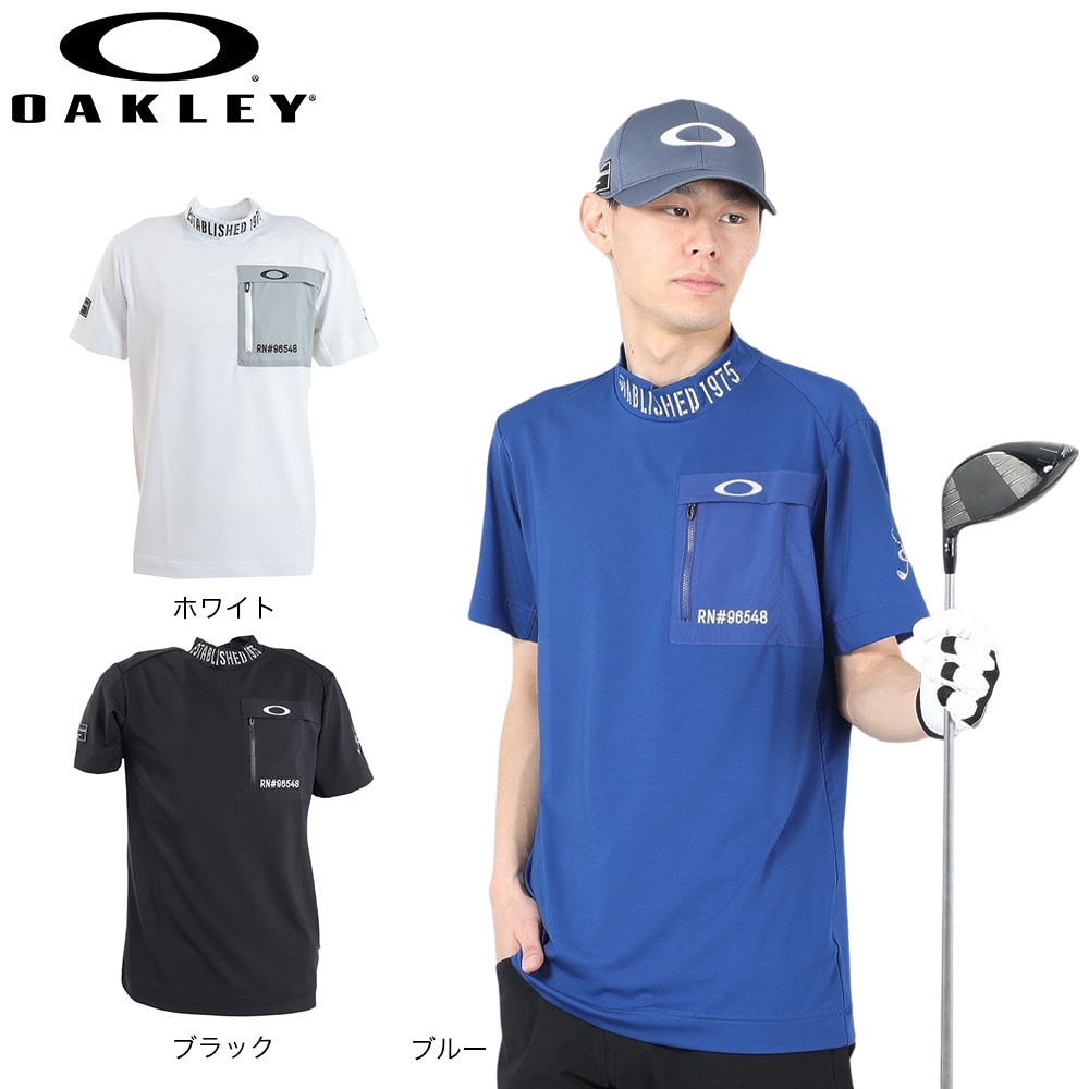 オークリー（OAKLEY）（メンズ）ゴルフウェア 吸汗 速乾 接触冷感 STALWART HYB 半袖ハイネック FOA405351-100