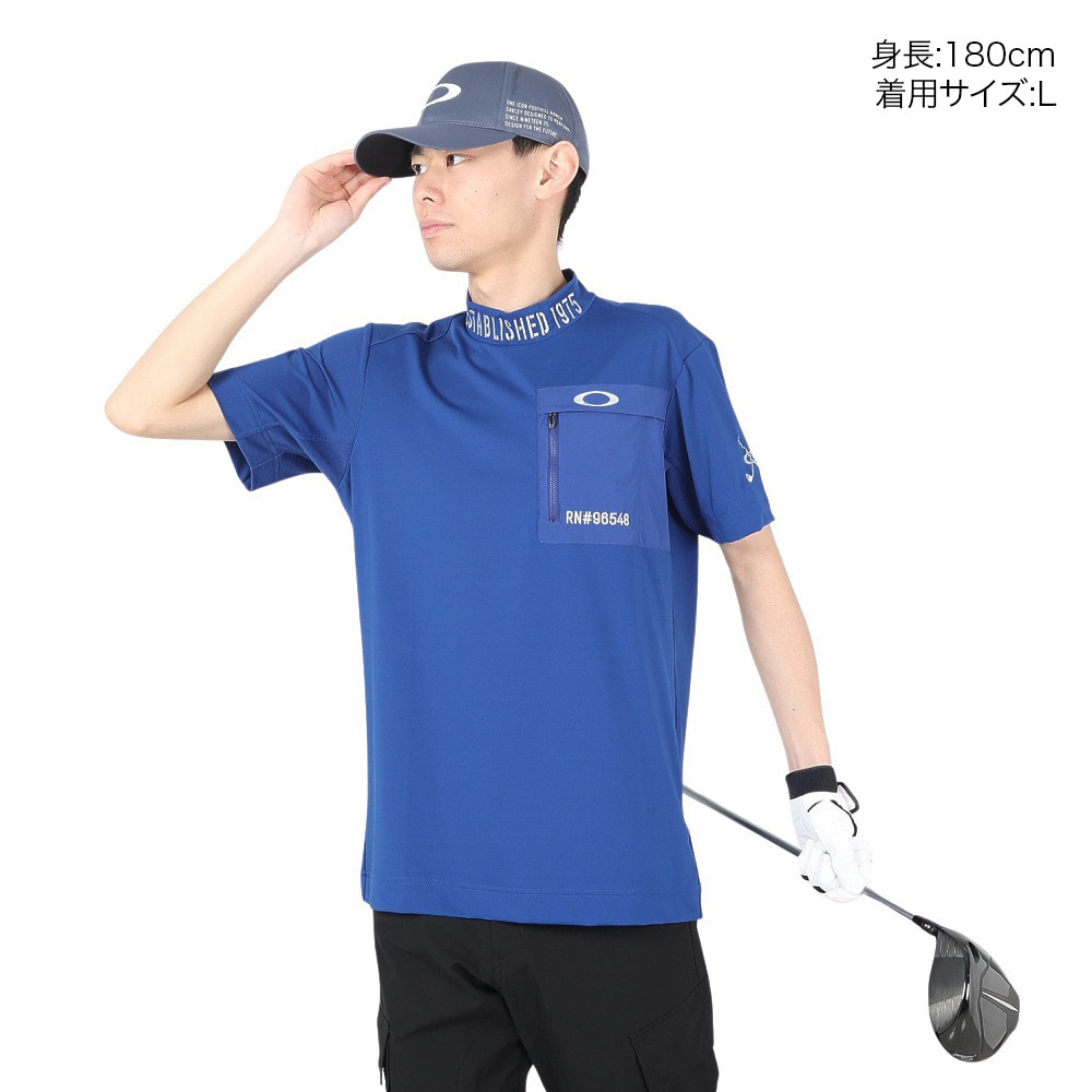 オークリー（OAKLEY）（メンズ）ゴルフウェア 吸汗 速乾 接触冷感 STALWART HYB 半袖ハイネック FOA405351-6W6