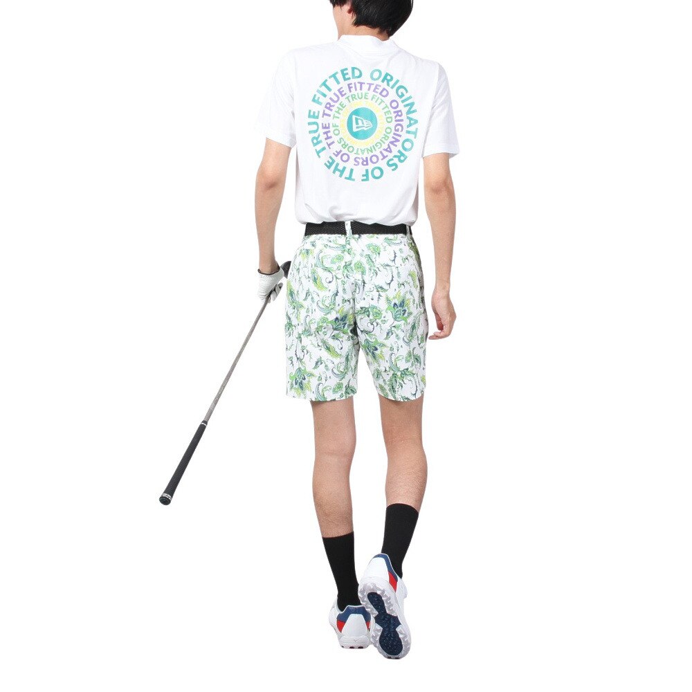 ニューエラ（NEW ERA）（メンズ）ゴルフウェア 吸汗 速乾 半袖Tシャツ ミッドネック 鹿の子 Circle OOTTF サークルロゴ 13516913