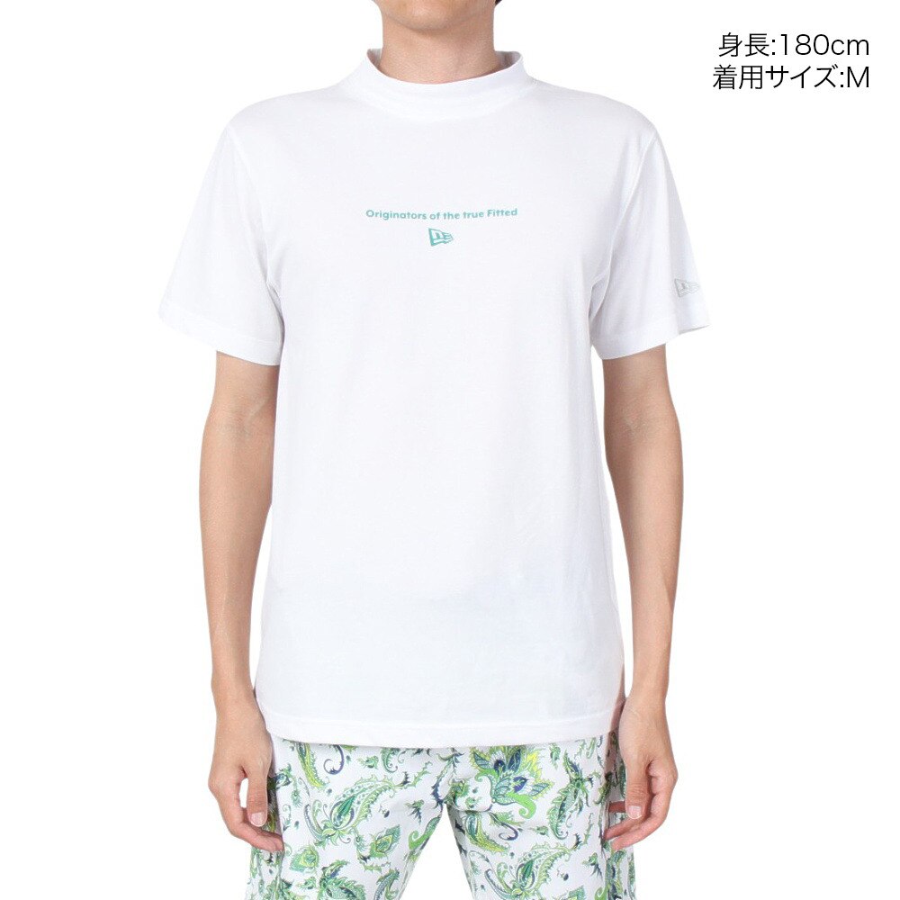 ニューエラ（NEW ERA）（メンズ）ゴルフウェア 吸汗 速乾 半袖Tシャツ ミッドネック 鹿の子 Circle OOTTF サークルロゴ 13516913