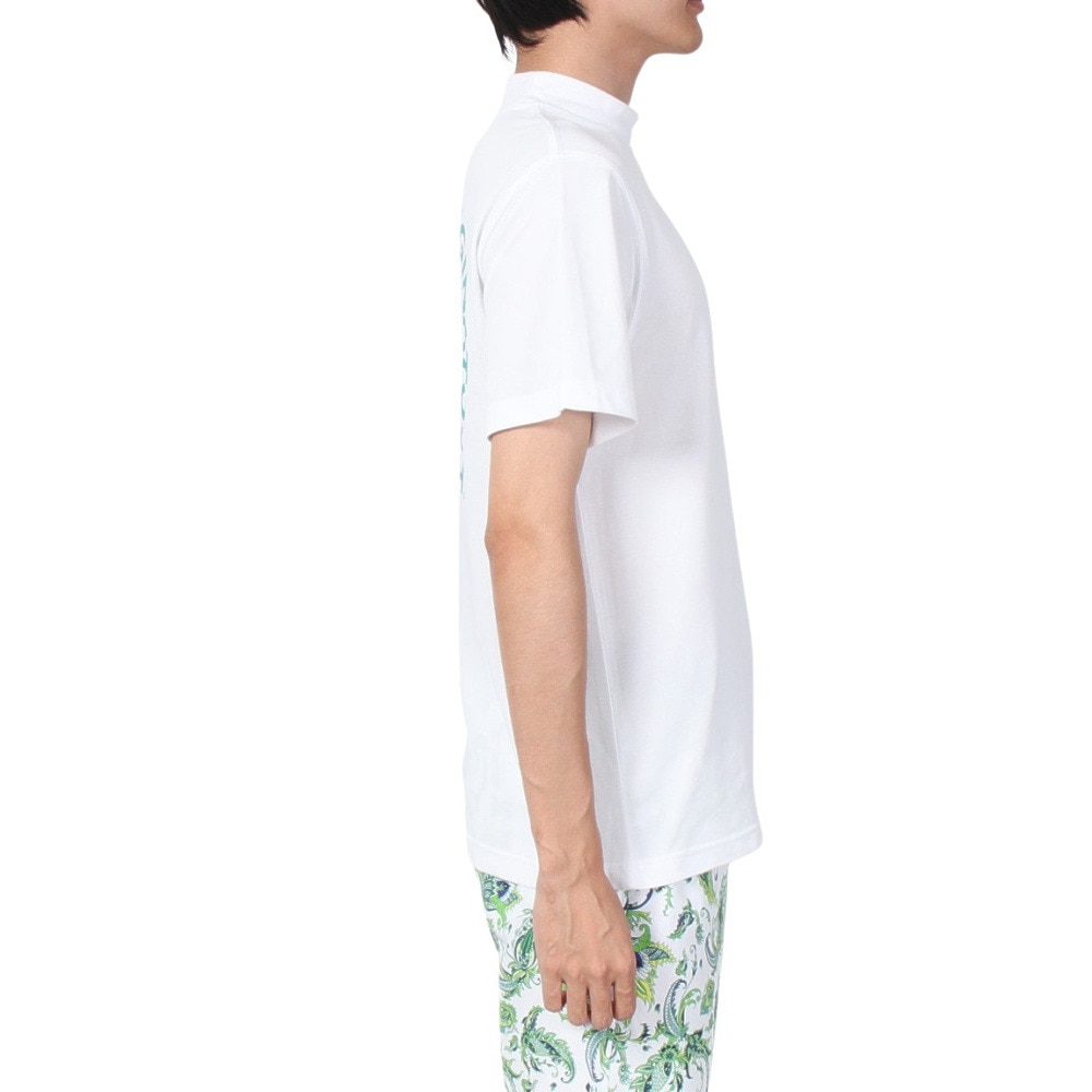 ニューエラ（NEW ERA）（メンズ）ゴルフウェア 吸汗 速乾 半袖Tシャツ ミッドネック 鹿の子 Circle OOTTF サークルロゴ 13516913