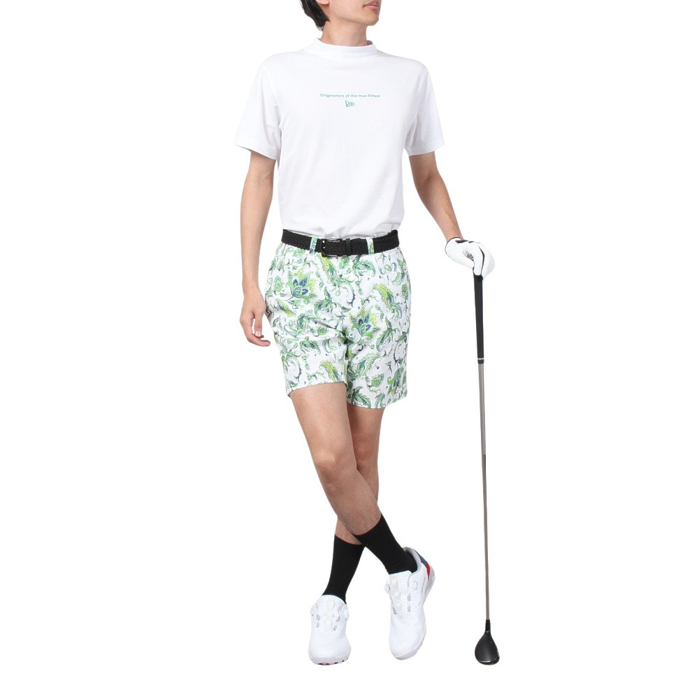 ニューエラ（NEW ERA）（メンズ）ゴルフウェア 吸汗 速乾 半袖Tシャツ ミッドネック 鹿の子 Circle OOTTF サークルロゴ 13516913