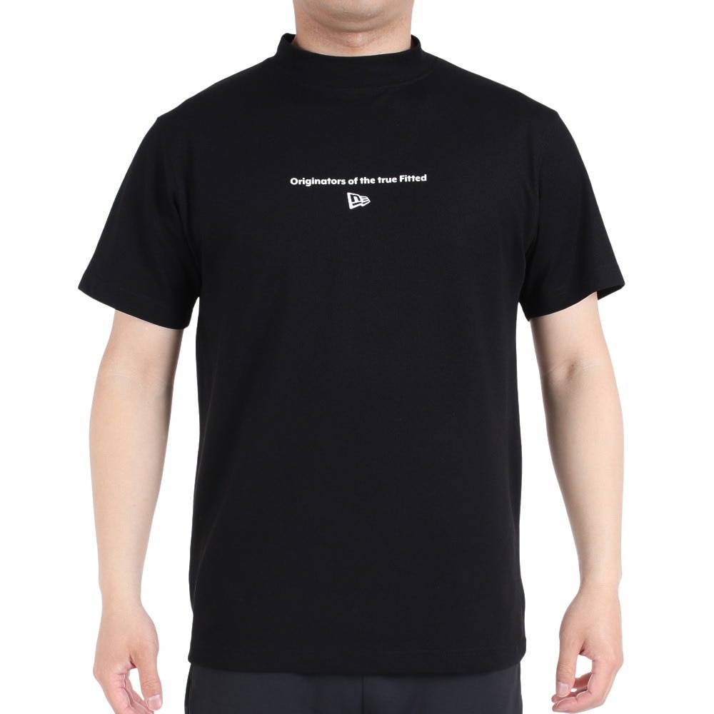 ニューエラ（NEW ERA）（メンズ）ゴルフウェア 吸汗 速乾 ミッドネック 鹿の子 半袖Tシャツ Circle OOTTF サークルロゴ 13516915