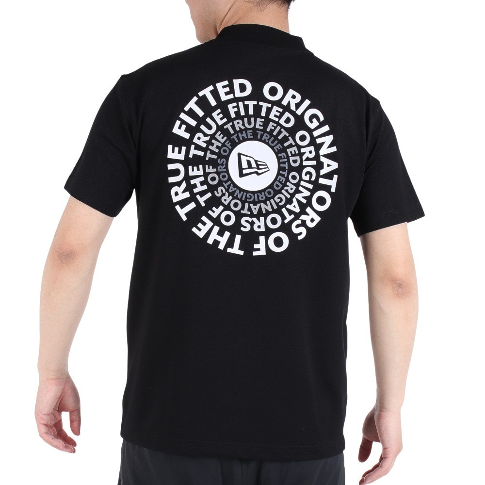 ニューエラ（NEW ERA）（メンズ）ゴルフウェア 吸汗 速乾 ミッドネック 鹿の子 半袖Tシャツ Circle OOTTF サークルロゴ 13516915