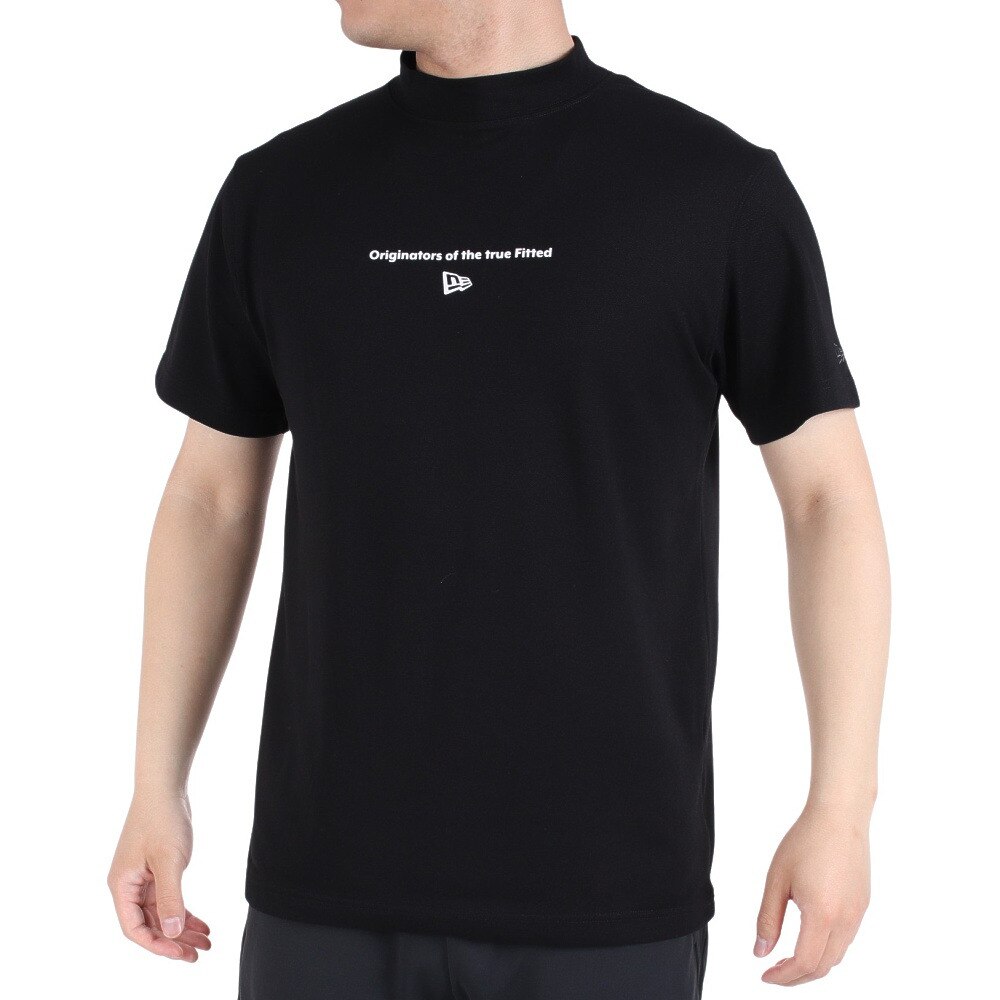ニューエラ（NEW ERA）（メンズ）ゴルフウェア 吸汗 速乾 ミッドネック 鹿の子 半袖Tシャツ Circle OOTTF サークルロゴ 13516915
