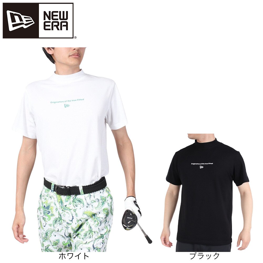 ニューエラ（NEW ERA）（メンズ）ゴルフウェア 吸汗 速乾 半袖Tシャツ ミッドネック 鹿の子 Circle OOTTF サークルロゴ 13516913