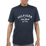 トミーヒルフィガー（TOMMY HILFIGER）（メンズ）ゴルフウェア 半袖 アーチロゴ モックネックシャツ THMA318-NVY