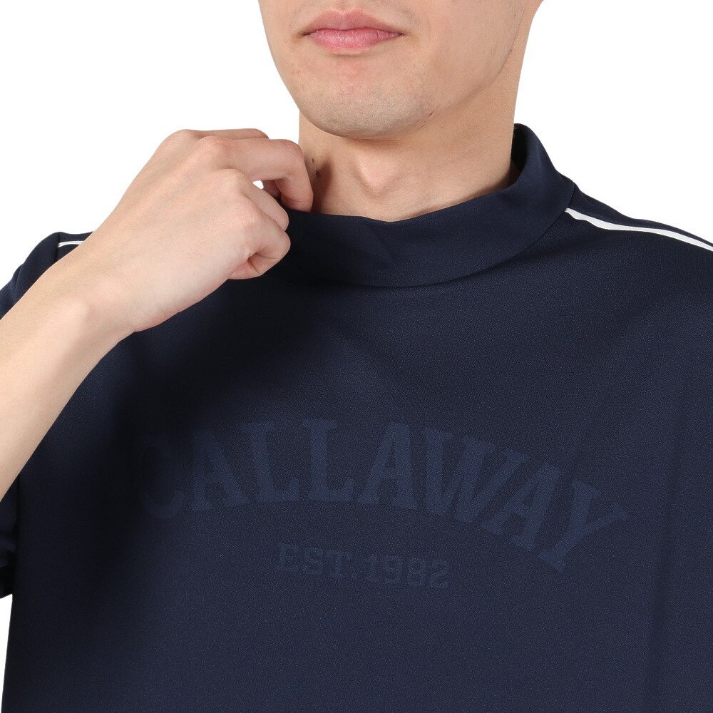 キャロウェイ（CALLAWAY）（メンズ）ゴルフウェア モックネック ゴルフ 半袖 パターンロゴジャカード半袖モックネックシャツ C23134105-1120