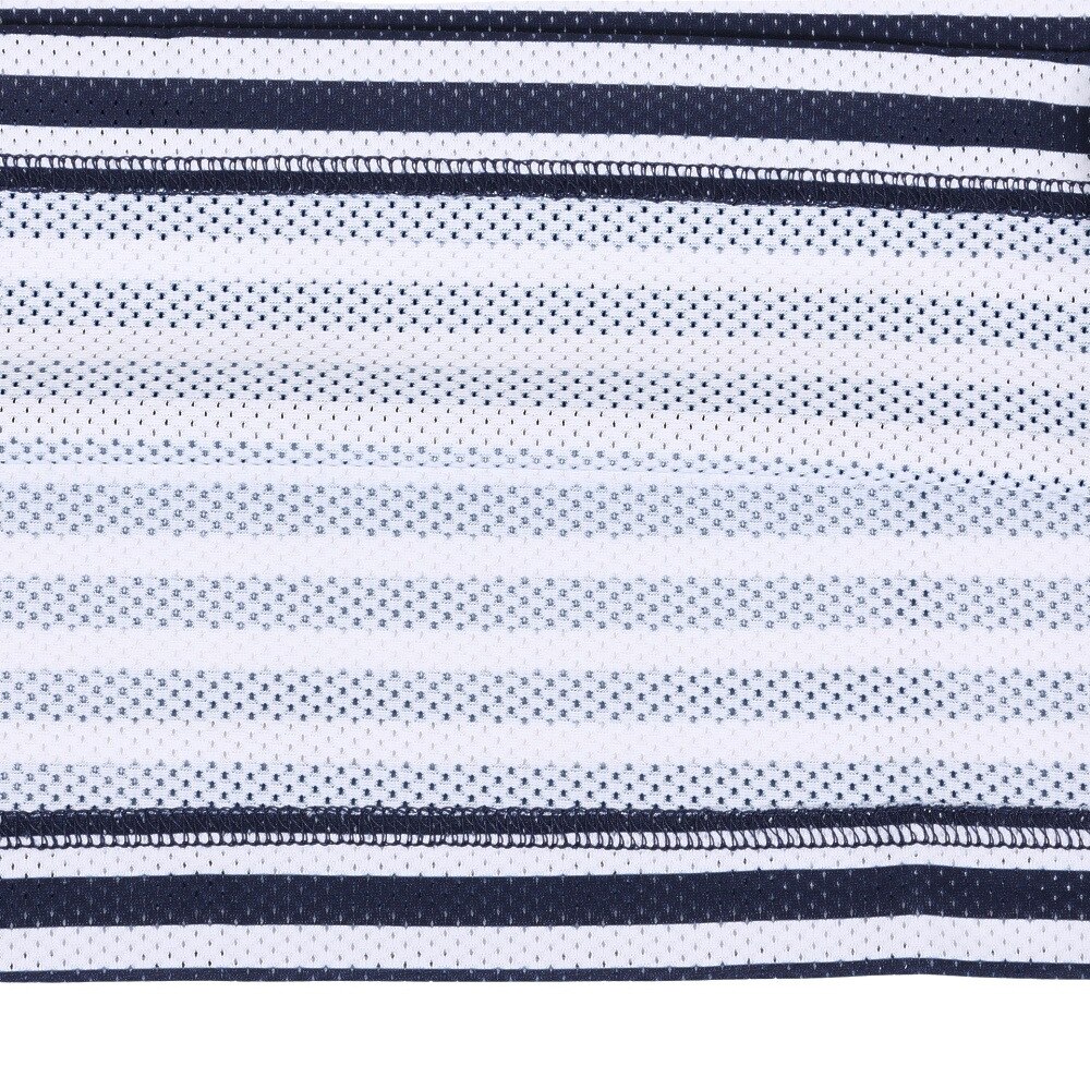 キャロウェイ（CALLAWAY）（メンズ）ゴルフウェア モックネックシャツ 半袖 かざあなメッシュ 吸汗 速乾 ボーダープリントメッシュカノコ C23134107-1120★★★