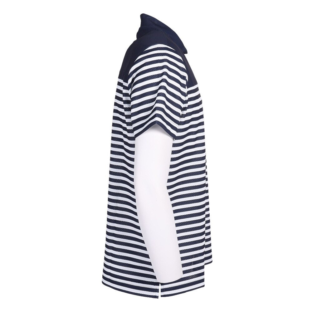 キャロウェイ（CALLAWAY）（メンズ）ゴルフウェア モックネックシャツ 半袖 かざあなメッシュ 吸汗 速乾 ボーダープリントメッシュカノコ C23134107-1120★★★