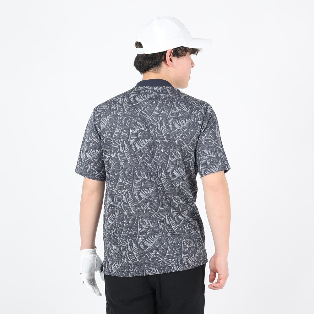 トラヴィスマシュー（Travis Mathew）（メンズ）ゴルフウェア 半袖モックネック リーフ柄 AP TM ST 7AH038 M 4NAV 23SS B