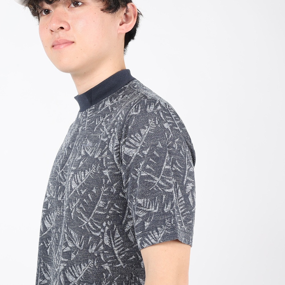 トラヴィスマシュー（Travis Mathew）（メンズ）ゴルフウェア 半袖モックネック リーフ柄 AP TM ST 7AH038 M 4NAV 23SS B