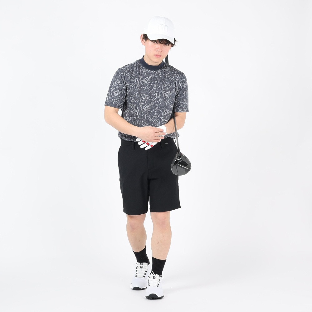 トラヴィスマシュー（Travis Mathew）（メンズ）ゴルフウェア 半袖モックネック リーフ柄 AP TM ST 7AH038 M 4NAV 23SS B