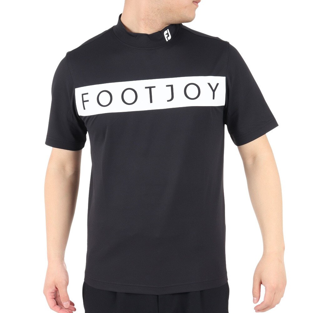フットジョイ（FootJoy）（メンズ）ゴルフウェア 吸汗 速乾 抗菌 防臭 カラーブロック 半袖モックネックシャツ FJ-S23-S18 80470  ゴルフ用品はヴィクトリアゴルフ