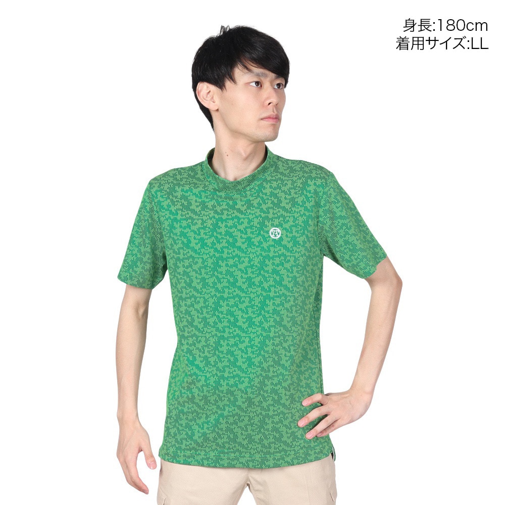 トミーアーマー（Tommy Armour）（メンズ）ゴルフウェア 日本製 モックネック 半袖 シャツ TAES23S030008 GRN