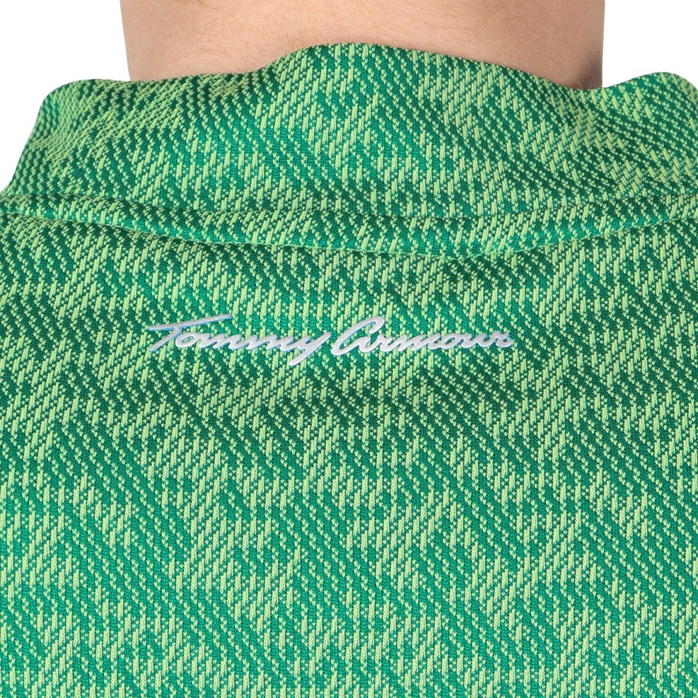 トミーアーマー（Tommy Armour）（メンズ）ゴルフウェア 日本製 モックネック 半袖 シャツ TAES23S030008 GRN