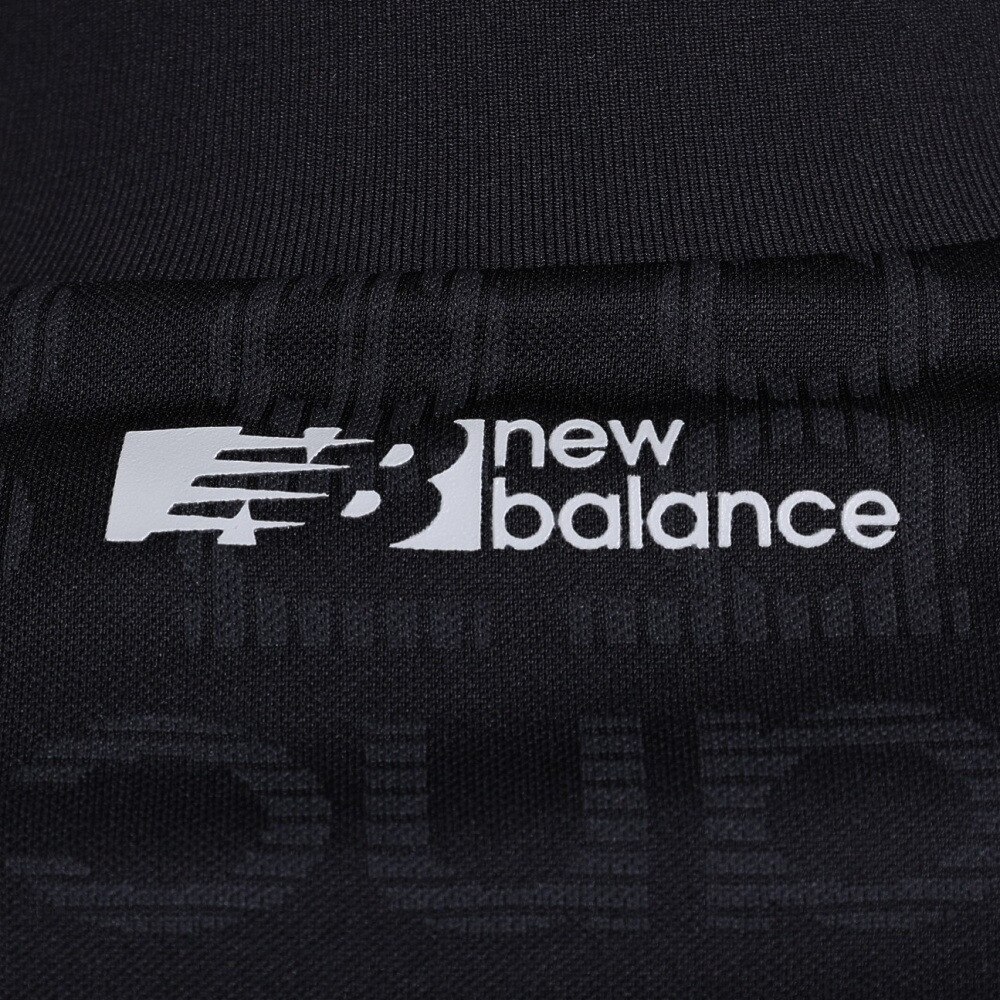 ニューバランス（new balance）（メンズ）ゴルフウェア メンズ ブロックボーダーロゴ 半袖 モックネック プルオーバー 012-3166006-010