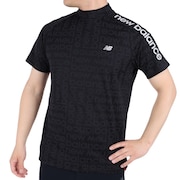 ニューバランス（new balance）（メンズ）ゴルフウェア メンズ ブロックボーダーロゴ 半袖 モックネック プルオーバー 012-3166006-010