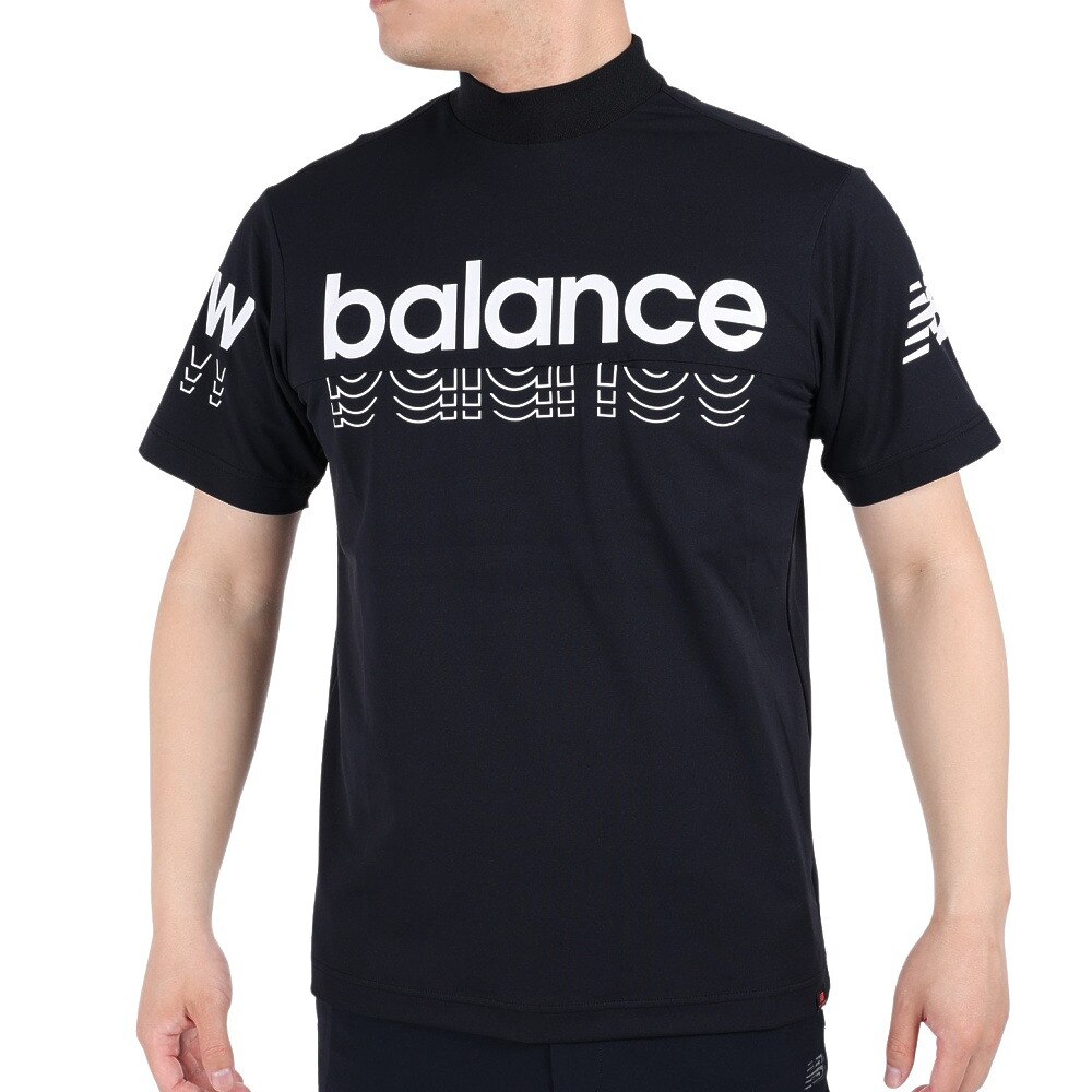 ニューバランス（new balance）（メンズ）ゴルフウェア 半袖 メンズ モックネック プルオーバー 012-3166008-010