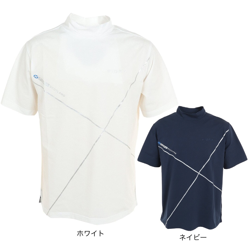 フィドラ（FIDRA）（メンズ）ゴルフウェア モックネック 半袖シャツ FD5PTG10 NVY