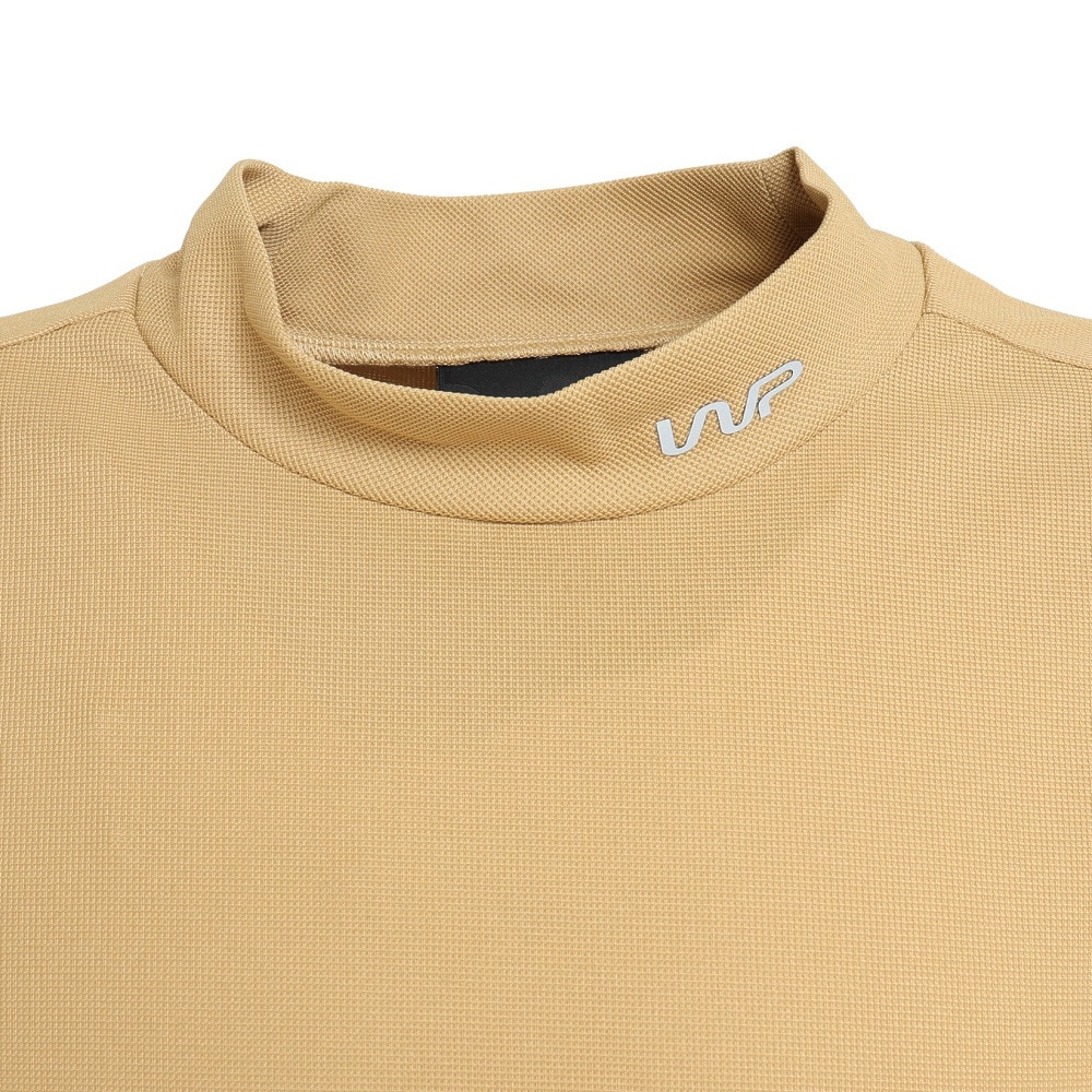 ザ・ワープ・バイ・エネーレ（The Warp By Ennerre）（メンズ）ゴルフウェア 抗菌 防臭 UV 半袖 メンズ モックネックシャツ WG5PTG10 BEG