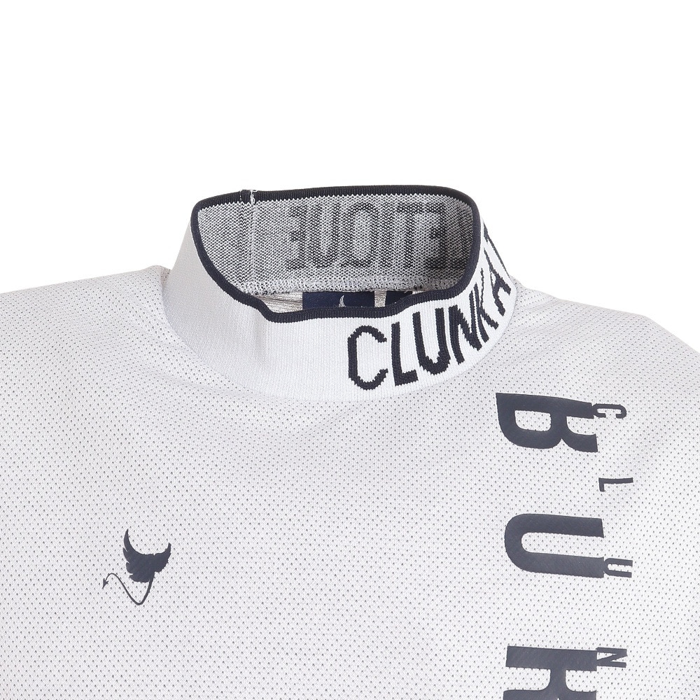 クランク（CLUNK）（メンズ）ゴルフウェア 吸汗 速乾 消臭 モックネック 半袖 メンズCL5PTG10 WHT