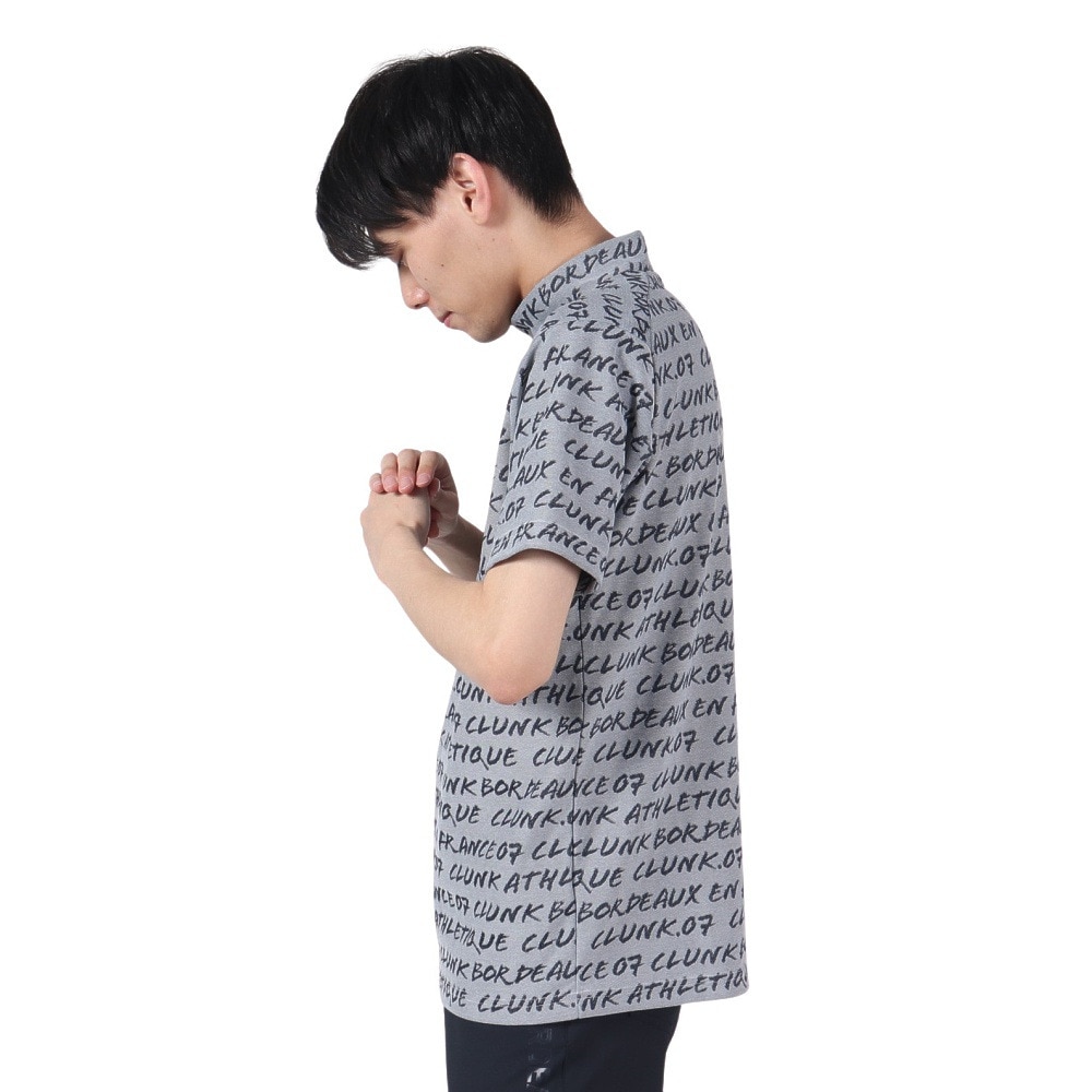 クランク（CLUNK）（メンズ）ゴルフウェア 吸汗 速乾 消臭 モックネック 半袖 CL5PTG13 GRY