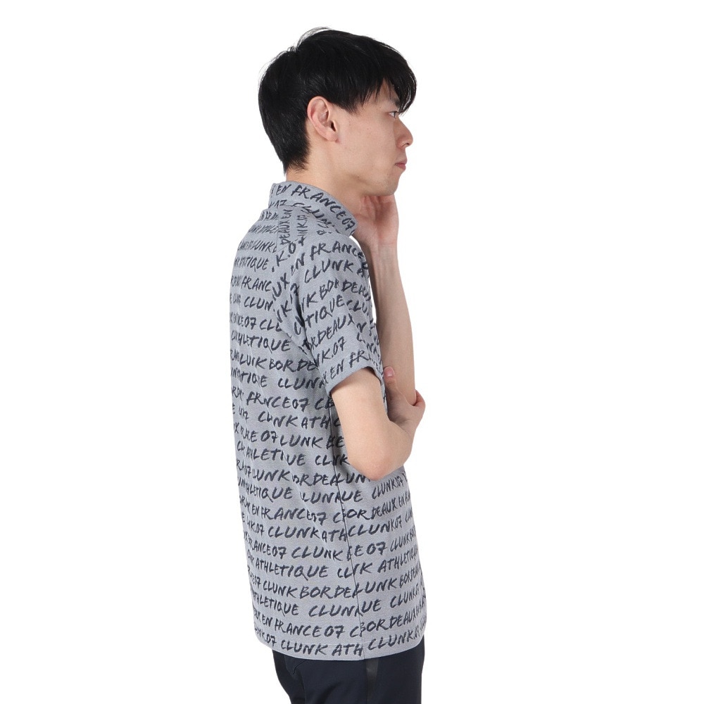 クランク（CLUNK）（メンズ）ゴルフウェア 吸汗 速乾 消臭 モックネック 半袖 CL5PTG13 GRY
