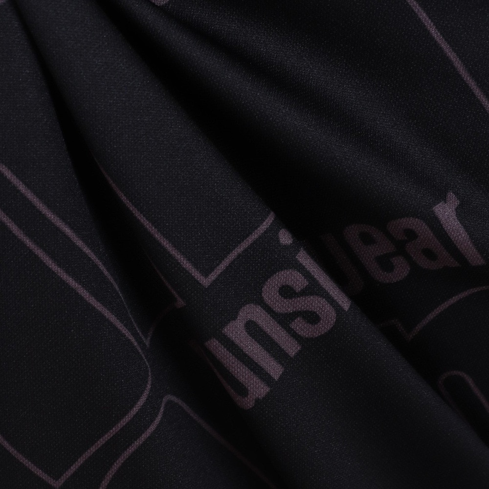 マンシングウエア（MUNSING WEAR）（メンズ）ゴルフウェア 半袖 MOTION3D&SUNSCREEN吸汗速乾ストレッチmロゴ総柄プリントモックネック MEMVJA09 BK00