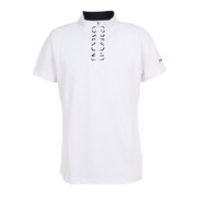 スリクソン（SRIXON）（メンズ）ゴルフウェア 吸汗 速乾 ハイネック ゴルフ 半袖 メンズ エクシードライジップアップシャツ RGMVJA08 WH00