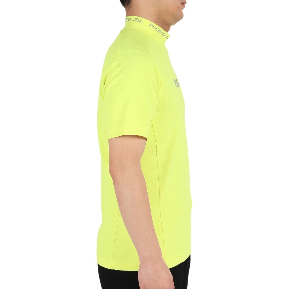 ピン（PING）（メンズ）ゴルフウェア 軽量 半袖 ダイア柄ストレッチメッシュハイネックシャツ 621-3168201-061