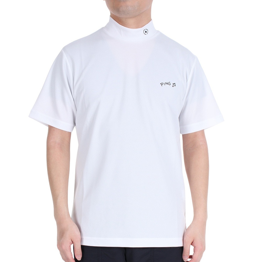 ピン（PING）（メンズ）ゴルフウェア モックネック ゴルフ 半袖 メンズ グラフィックハイネックシャツ 621-3168309-030