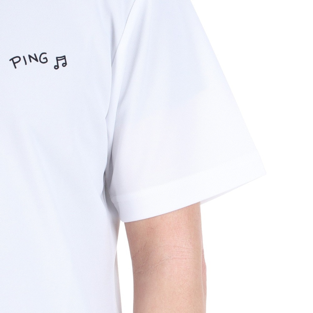 ピン（PING）（メンズ）ゴルフウェア モックネック ゴルフ 半袖 メンズ グラフィックハイネックシャツ 621-3168309-030