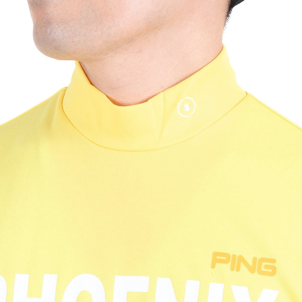 ピン（PING）（メンズ）ゴルフウェア 吸水 速乾 モックネック 半袖 グラフィックハイネックシャツ 621-3168309-060